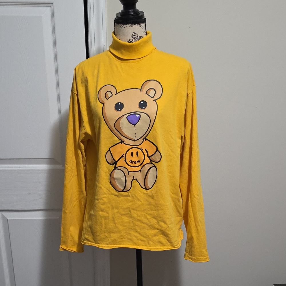 Drew House x Justin Bieber Theodore Mascot Long Sleeve Turtleneck Shirt Top XS